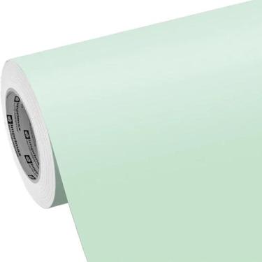 Imagem de Adesivo Vinílico Lavável Verde Menta Fosco Rolo Decoração Móveis Pared
