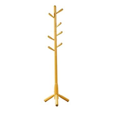 Imagem de SLGGPJBU Cabideiro para piso que economiza espaço, árvore com ganchos, suporte de madeira, suporte de cabide de entrada para chapéu, roupas, cabideiro, cabide de entrada, suporte de roupas