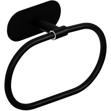 Imagem de Toalheiro, suporte de toalha de banho, toalha de mão de banheiro, toalheiro simples de aço inoxidável, suporte de toalha autoadesivo, prateleira suspensa para armazenamento de toalhas, fácil