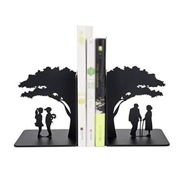 Imagem de U5GAAALPPQ9 Terminais de livros para prateleiras suportes de livros para casais criativos estante de livros de metal antimóvel para estudantes desktop em forma de L terminais de livro livros rack de
