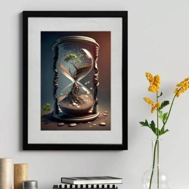 Imagem de Quadro Decorativo Ampulheta Árvore 60X48Cm