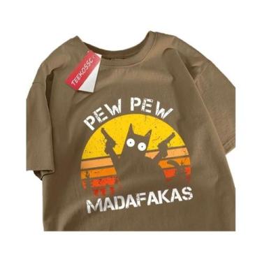 Imagem de Camiseta Masculina Oversized De Algodão Para O Verão, Estilo Harajuku,