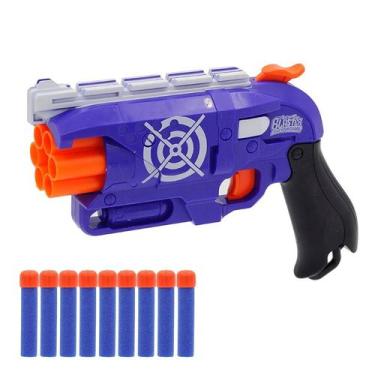 Imagem de Brinquedo Nerf  Infantil Lança Dardos Elite Blaster Gatilho Rápido Est
