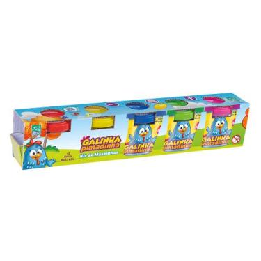 Imagem de Brinquedo Galinha Pintadinha Kit De Massinhas Com 5 Potes - Super Toys