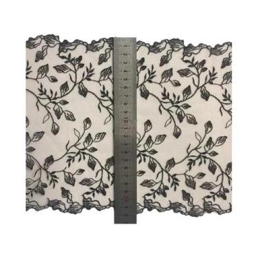 Imagem de Renda De Tule Bordada Com Flores, 1 Jarda, Para Artesanato DIY, Vestid