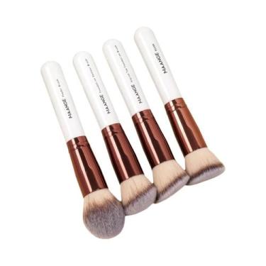 Imagem de Kit De Pincéis De Maquiagem Macios E Fofos 4 Peças: Conjunto De Pincéi