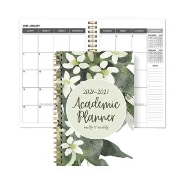 Imagem de Caderno Planejador Mensal A5 2026-2027, Agenda De Design Minimalista P