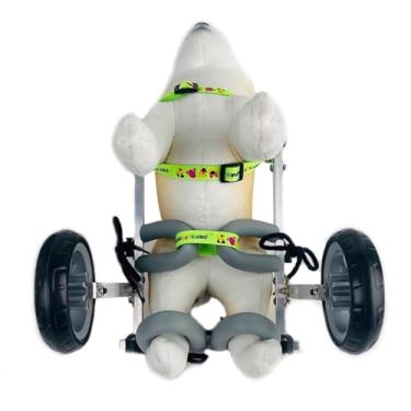 Imagem de Cadeira de rodas ajustável para cães paralisados - Carrinho de suporte de quadril de 2 rodas para cães e gatos pequenos, auxílio de mobilidade leve para pernas traseiras lesionadas, veículo de
