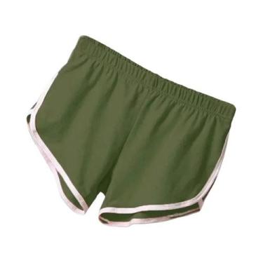 Imagem de Shorts Esportivos Femininos De Verão Em Cores Candy, Cintura Elástica,