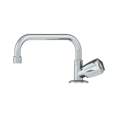 Imagem de Torneira Mesa Bica Móvel Baixa 1168 C50 Cromada - Acabamento Abs 1/4 Volta