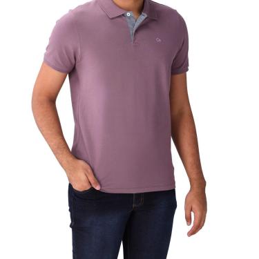 Imagem de Camisa Polo Casual Masculina Ogochi 007490001 Roxo-Masculino