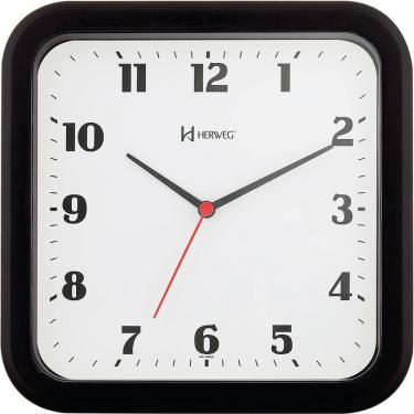 Imagem de Relógio de Parede Herweg 6145-034 Quartz 23x23cm Preto