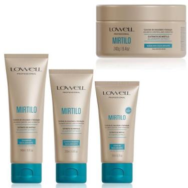 Imagem de Lowell Mirtilo Shampoo 240ml Cond, Leave-in, Mascara 240g
