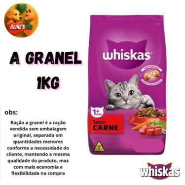Imagem de PROMOÇÃO Ração whiskas A GRANEL sabor carne gatos adultos 1 kg.