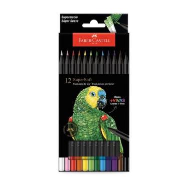 Imagem de Faber Castell 12 Ecolapis de Cor SuperSoft Cores + Vivas Super Suave -