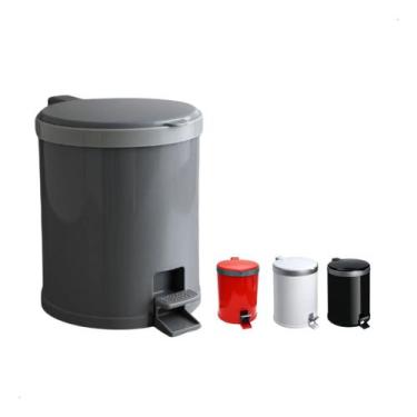 Imagem de Lixeira Cozinha Pedal 12 Litros De Plastico Versatil - Viel, Cinza