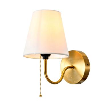Imagem de Arandela Paris com Interruptor de Corda Branco e Dourado 24cm 1E27