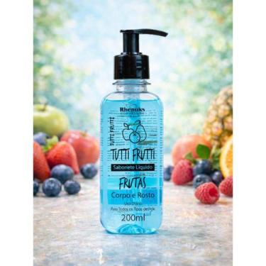 Imagem de Sabonete Líquido Tutti Frutti 200ml Hidratante Corpo e Rosto Perfumado