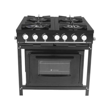Imagem de Fogão A Gás Bravo Multicores 4 Bocas Com Forno Br4bf - Venâncio Preto 