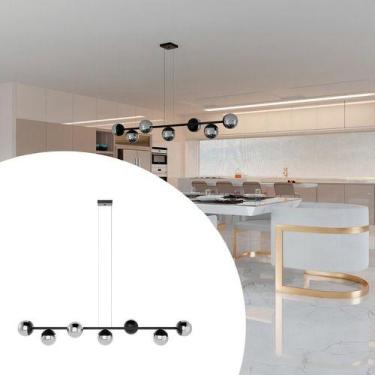 Imagem de Pendente luminaria lustre de Teto Jabuticaba de 7 Globos de Vidros Tra