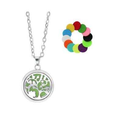 Imagem de Colar Difusor De Óleo Essencial Em Aço Inoxidável Para Mulheres, Pinge