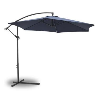 Imagem de Ombrelone lateral suspenso 3,0m em alumínio azul importway