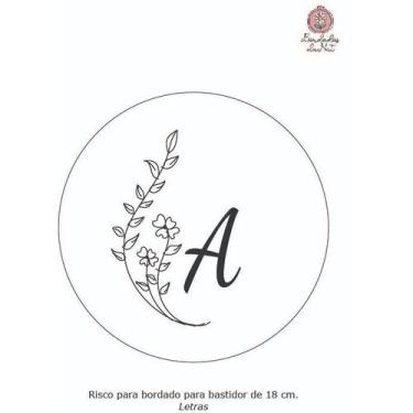 Imagem de Kit básico para bordado iniciante com risco para bordar - Bordados da 