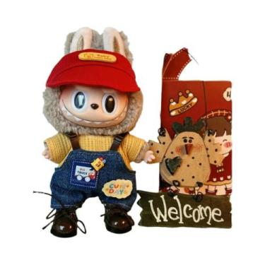 Imagem de Conjunto De Roupas Para Boneca Labubu De Pelúcia Fofa De 17cm: Calças 