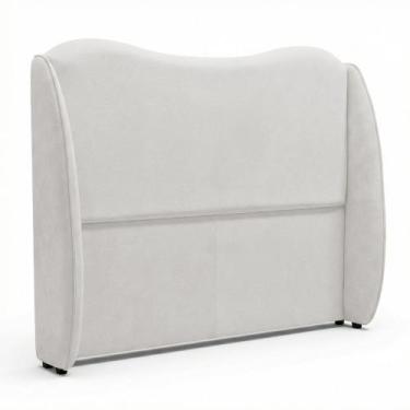 Imagem de Cabeceira Orgânica Para Cama Box King Size Luma 195cm Bouclê Branco - 