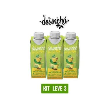 Imagem de Chá verde desinchá prajá abacaxi c hortelã 250ml- kit 3 unid - Desinch