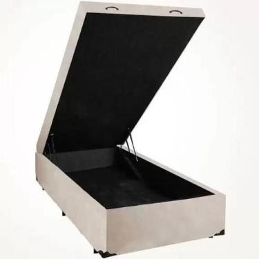 Imagem de Cama Infantil Mini Cama Box Baú Suede 70X150cm Genki Kenko Colchões, M