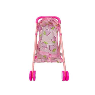 Imagem de Carrinho de Boneca Rosa com Morangos - Vip