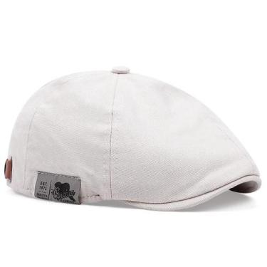 Imagem de Boina Masculina e Feminina Vintage de Linho - Estilo Hip Hop 1973, Cód