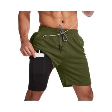 Imagem de Shorts De Corrida Masculinos 2 Em 1 2025: Novidade Para Treino De Acad