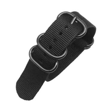 Imagem de Pulseira De Relógio Em Nylon Preto 18mm 20mm 22mm 24mm Bracelete Milit