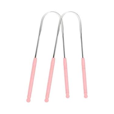 Imagem de Raspador De Língua Em Aço Inoxidável Em Formato De U Para Remoção De P