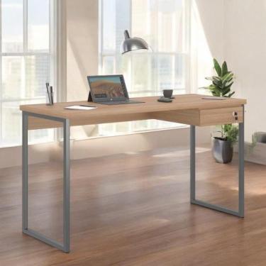 Imagem de Mesa Home Office Escrivaninha Shine 1,36 Montana Com Gaveteiro - Mobil