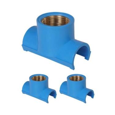 Imagem de Kit 3 Tapa Furo Tee Soldavel Rosca Metal 1/2 X 25mm- Estrela