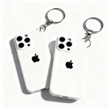 Imagem de Chaveiros Mini iPhone 16  Miniatura Estilosa para Bolsas e Chaves , At