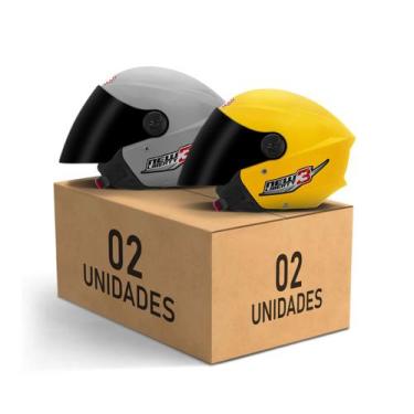 Imagem de Kit 2 Capacetes New Liberty 3 Aberto Viseira Fumê Pro Tork Masculino F
