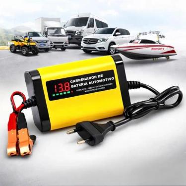 Imagem de Carregador De Bateria Portátil 12v Universal Carro Moto Jet - Congratu