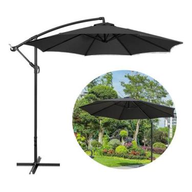 Imagem de Ombrelone Guarda Sol De Praia Jardim Lateral 3 Metros Bege - Revomax