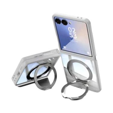 Imagem de TPU PC Transparente 360 graus Capa De Telefone Com Suporte Magnético G