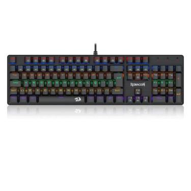 Imagem de Teclado mecanico usb gamer valheim rainbow switch brown redragon k608-