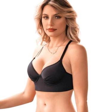 Imagem de Sutiã Nadador com Bojo e Aro Reforçado Preto - liily lingerie, GG