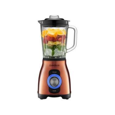 Imagem de Liquidificador Gradiente Luxx Gold 1000W Copo de Vidro 220V, Preto e C