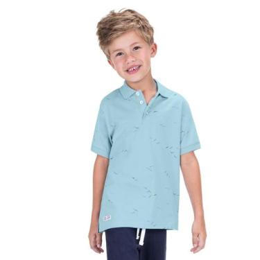 Imagem de Polo Infantil Em Cotton Trick Nick Azul, 10, Azul