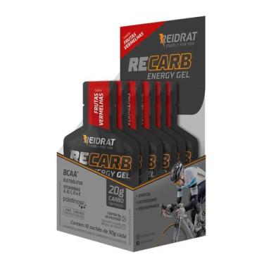 Imagem de Recarb Energy Gel - 10 Sachês de 30g Frutas Vermelhas - Reidrat