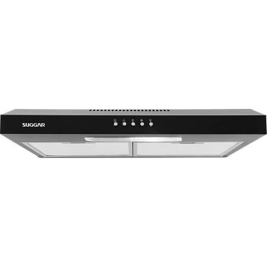 Imagem de Depurador de Ar Slim Suggar DPS162PT 60cm 3 Velocidades com Filtro de Carvão Ativado Preto 220V
