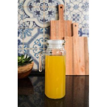 Imagem de Jarra de Vidro Redonda Clean 1L para Sucos Água e Bebidas Cozinha Mesa